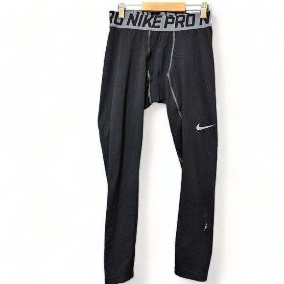 Nike Pro Compression Leggings Mens XL Black Chevron Print Full Length 25" - Picture 1 of 13
